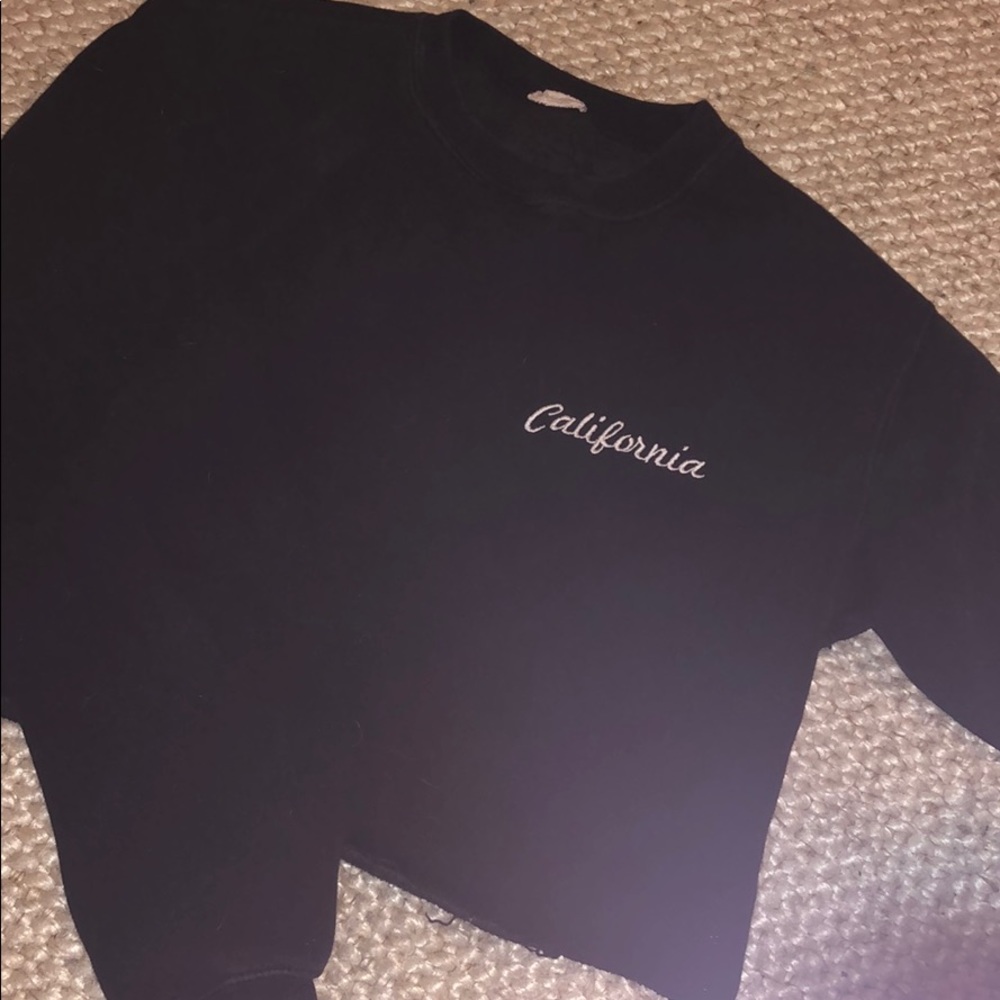 “california” cropped pullover